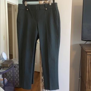 Dark green loft slim ankle pants